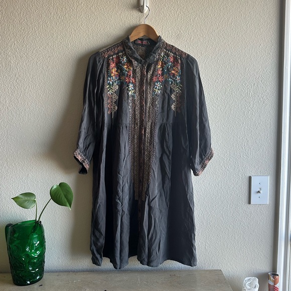 Johnny Was Embroidered Button Down Dress - Picture 7 of 16